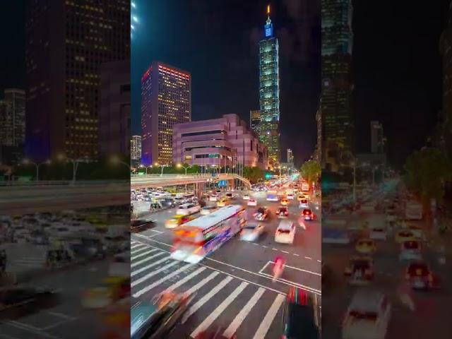 Time Lapse Footage of Busy Road at Night #shorts