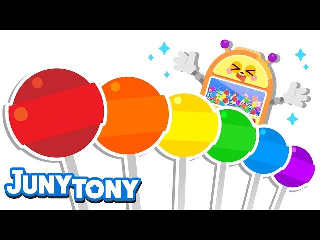 Colorful Candy Vending Machine | Color Songs for Kids | Preschool Songs | JunyTony