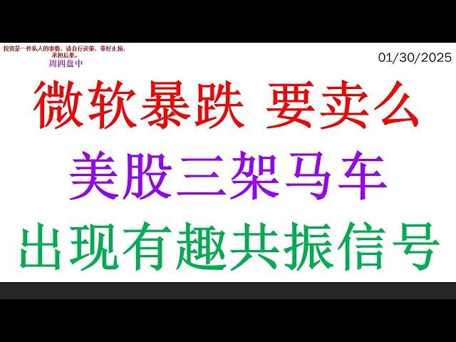 微软暴跌, 要卖么美股三架马车出现有趣共振信号