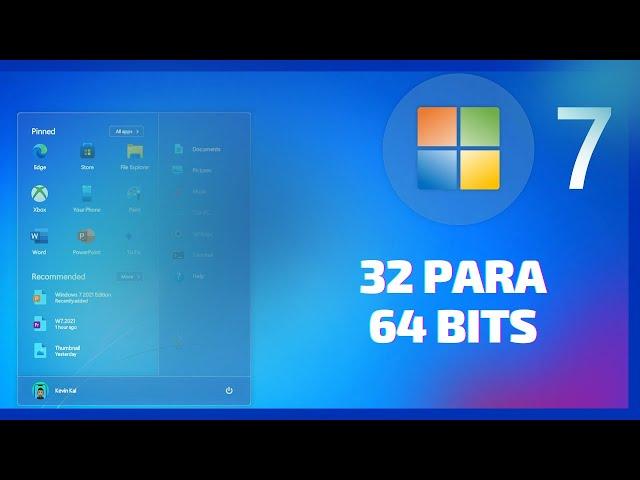 Como Mudar Windows 7 de 32 bits para 64 bits sem Pen Drive  - Atualizado 2024