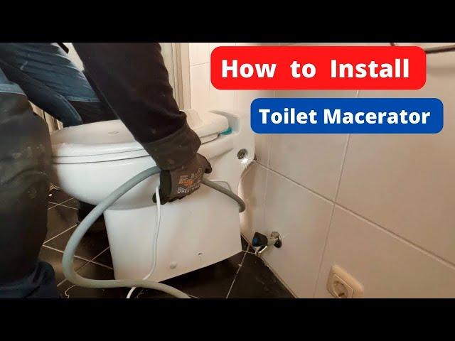 A plumber shows how to properly install a standing toilet macerator #diyplumbing #plumbingproblems