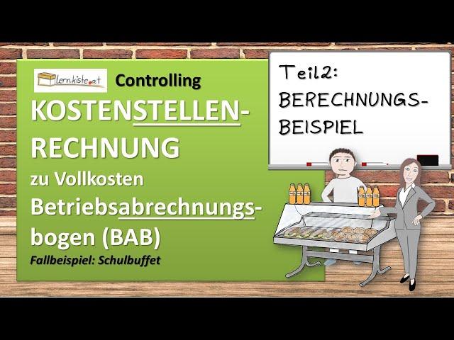 Kostenstellenrechnung - BAB - Fallbeispiel Schulbuffet