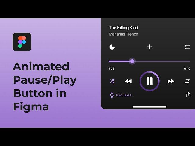 Music Player Pause/Play Button Swirling Animation | Figma Tutorial