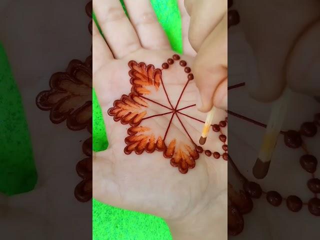 Latest & Most Stylish Dotted Mandala Mehndi Design with the Help of Earbuds