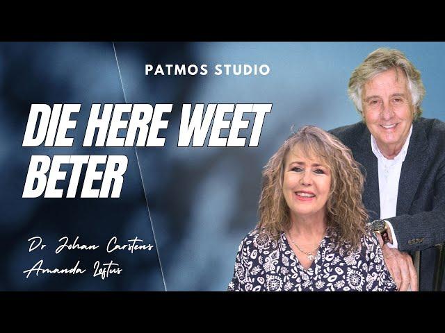 DIE HERE WEET BETER: Dr Johan Carstens en Amanda Loftus in gesprek.