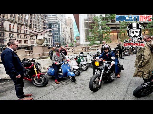 POV start of Distinguished Gentleman's Ride in New York City 2024  - Grand Central Terminal v2061