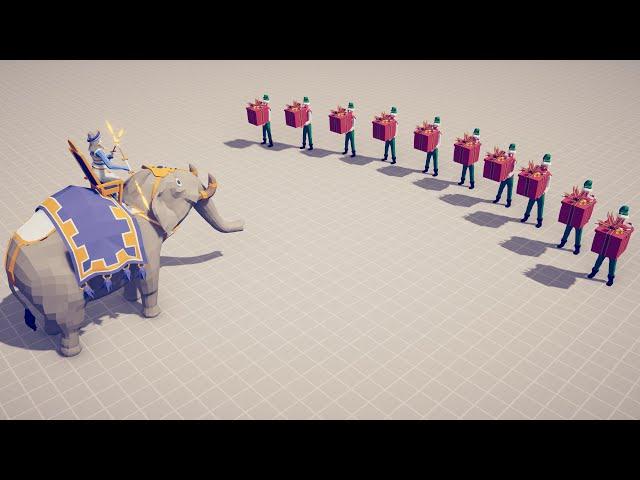 10x PRESENT ELVES vs EVERY UNIT - Totally Accurate Battle Simulator TABS