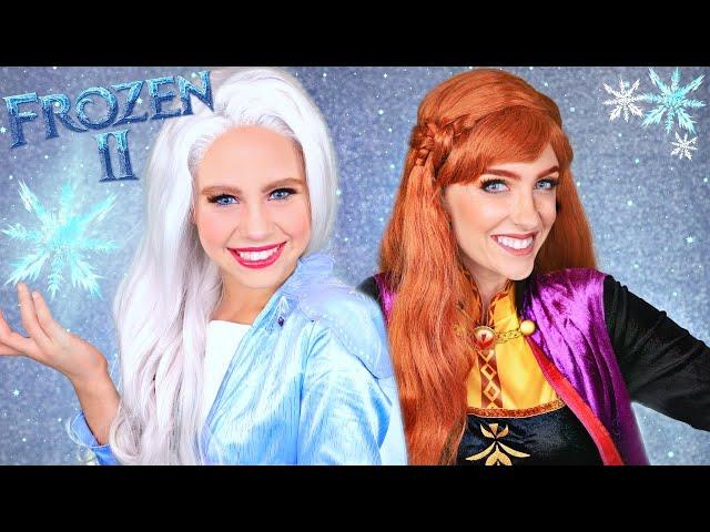 Disney Frozen 2 Elsa and Anna Makeup and Costume Elsa, Anna, Kristoff and Olaf Head Into the Unknown