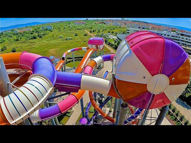 The Space Shuttle Water Slide Ride at Aquapark Nessebar