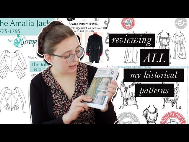 Chatting About ALL of My Historical Sewing Patterns | 18th Century, Victorian, 1910s, Corsets, Stays