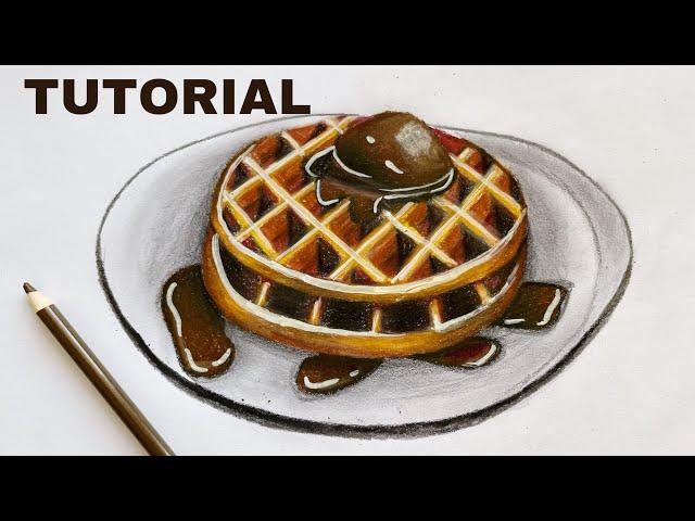 How to Draw Waffles | Colored Pencil Tutorial