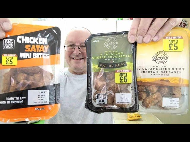 Iceland Chicken Satay Bites, Jalapeño Cheese Croquettes, Onion Cocktail Sausages~ Food Review