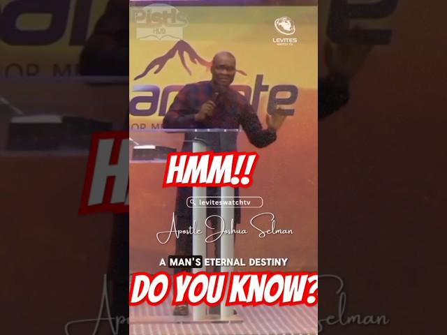 DO YOU KNOW? #pistishub #apostlejoshuaselman #youtubeshorts #koinoniaglobal #koinoniaabuja #viral