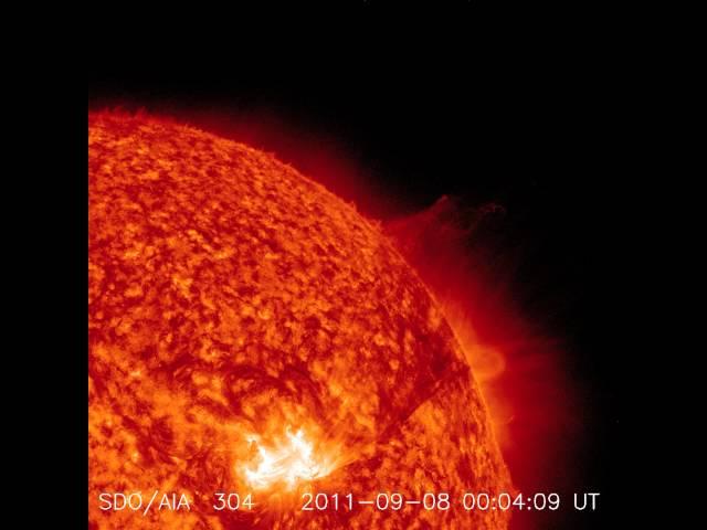 NASA SDO - Large Flare and Coronal Mass Ejection (CME)