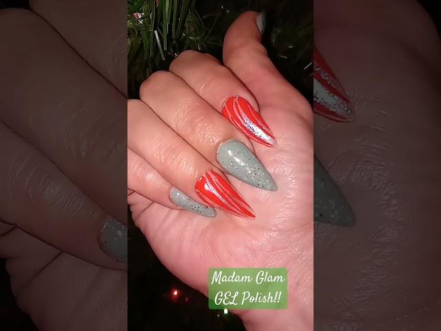 RED CANDY CANE||HOLIDAY SIMPLE GEL SET!!@madamglamofficial