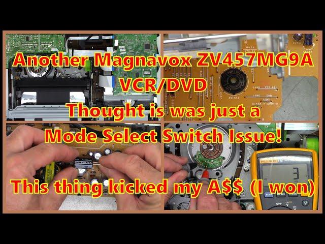 Magnavox ZV457MG9A Strange Tape Operations - Distorted picture after repair, Not what I expected