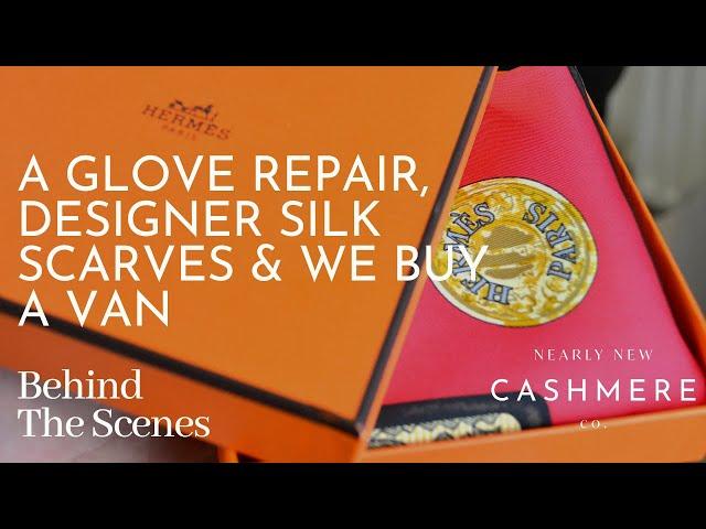 A GLOVE REPAIR, DESIGNER SILK SCARVES & A NEW VAN | February Behind the Scenes | Nearly New Cashmere