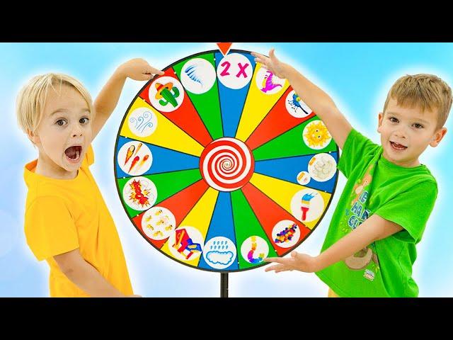 Chris and Michael play with Magic Wheel