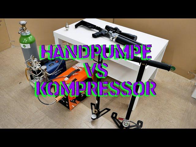 Pressluft PCP Gewehr füllen / Handpumpe vs Kompressor