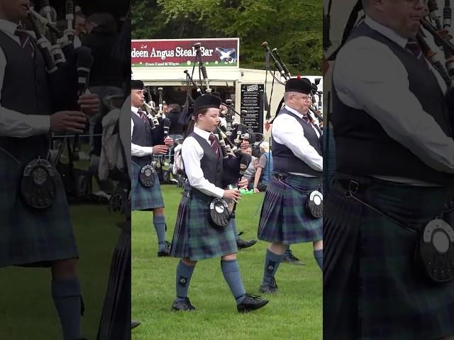 #scotlandthebrave as Deeside Caledonia #pipeband #march off at 2024 Banchory Championship #shorts