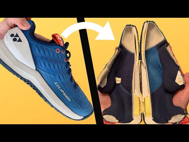 Yonex Power Cushion Eclipsion 3 Cut In Half And Durability Tests | Tennis Shoe Teardown