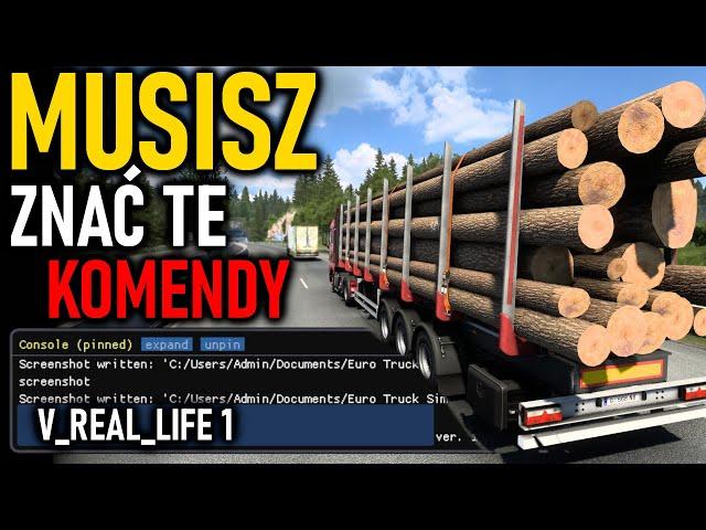 MUSISZ ZNAĆ TE KOMENDY do Euro Truck Simulator 2 ! | PORADNIK