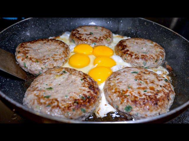 Mouth-watering! Japan-style homemade Hamburger steak with fried egg - Korean street food