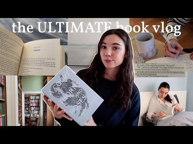 the ULTIMATE book vlog  book shopping & haul, reading journal & updates