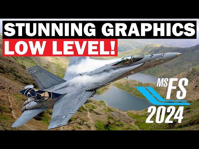 Microsoft Flight Simulator 2024 STUNNING Scenery at 90FPS ULTRA GRAPHICS! F18 LOW & FAST - RTX 4090