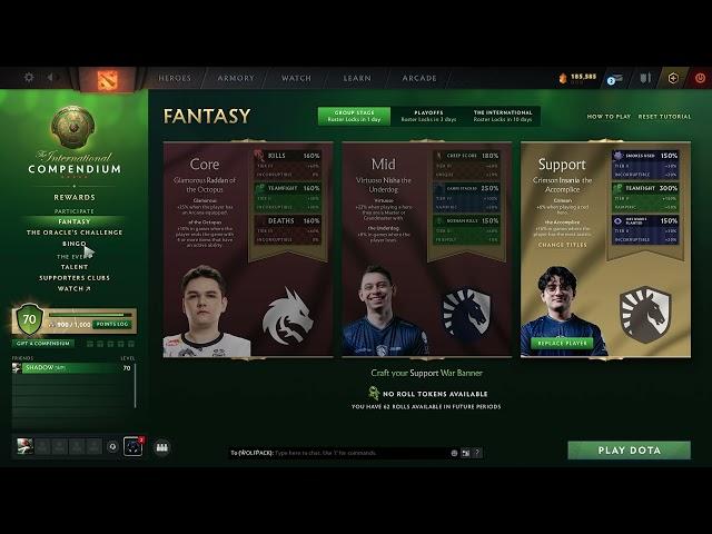 DOTA 2 Fantasy, Oracle and Bingo 2024