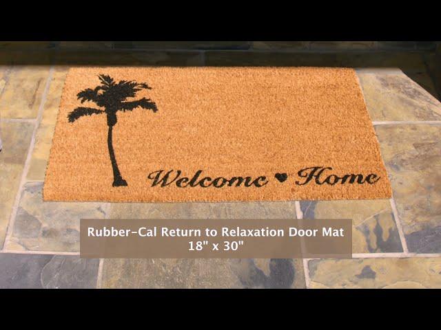 Rubber-Cal "Return to Relaxation" Welcome Doormat – 18” x 30”