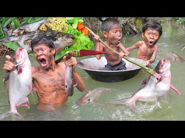 Primitive Technology- Meet Fish At Lake - Yummy InJugle Cocking