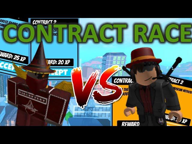 RACE TO FINISH CONTRACTS WITH @y2rbentley  | Roblox Jailbreak