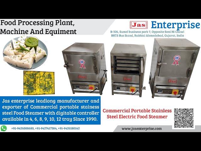 commercial Stainless steel Electric Dhokla Steamer Machine by jasenterprise.com | +91-9426088680