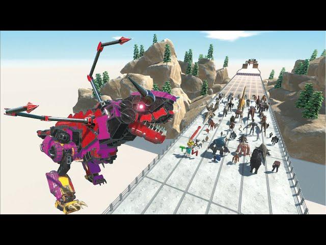 ESCAPE FROM ROBO DINO - LAST SURVIVOR - Animal Revolt Battle Simulator