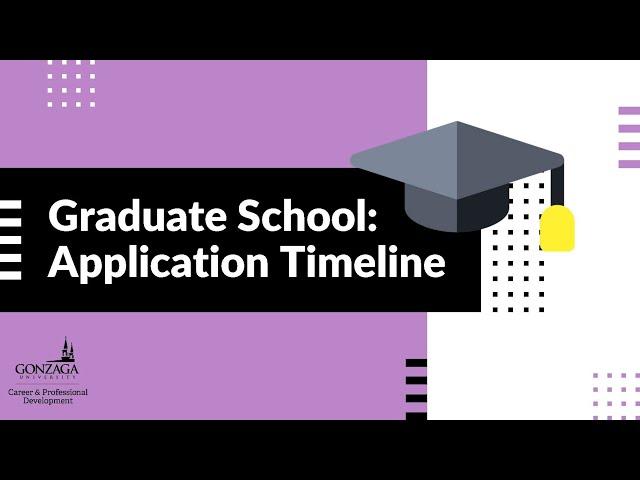 Graduate and Professional School Application Timeline