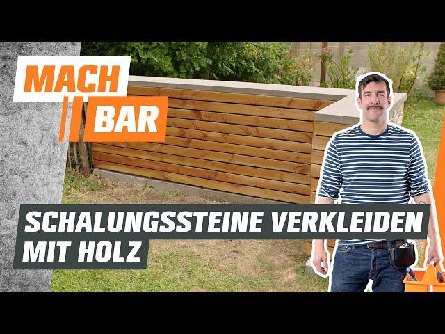 Gartenmauer verkleiden – mit Douglasienholz  | OBI