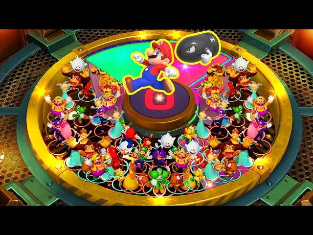 Mario Party - The Best Dangerous Minigames - Mario vs Peach vs Yoshi vs Luigi