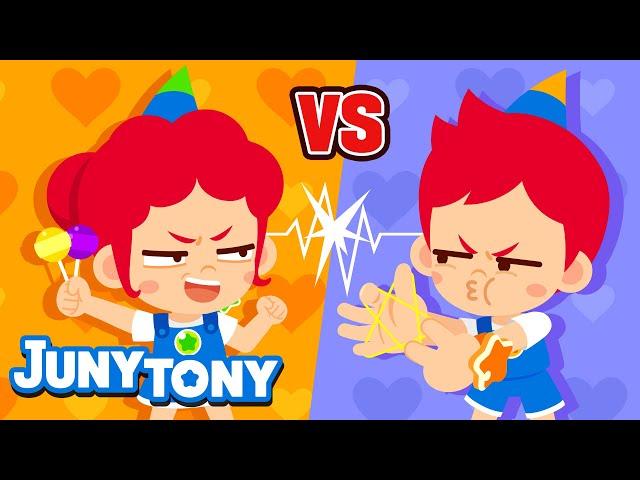 Juny vs. Tony | We’re Alike but Different! | JunyTony Song | VS Series for Kids | JunyTony