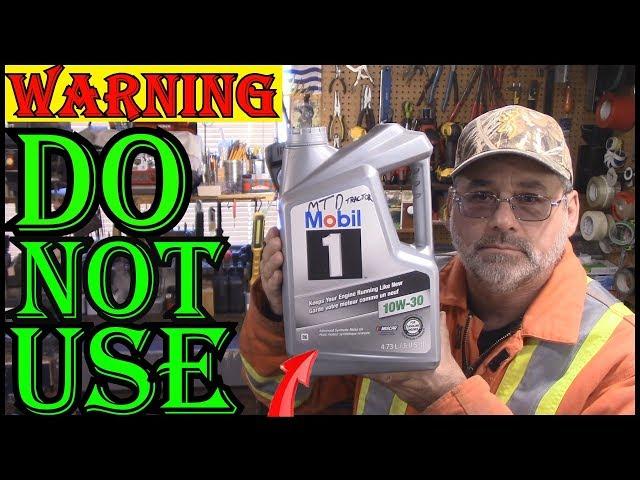 Do Not  Use Synthetic  Engine  Oil