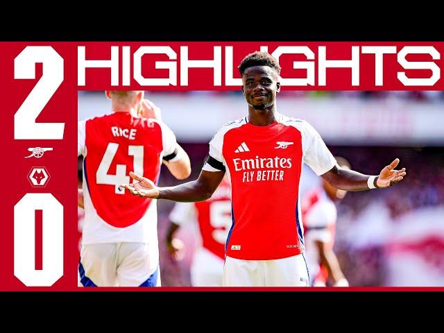 STARTING WITH A WIN! ️ | HIGHLIGHTS | Arsenal v Wolves (2-0) | Havertz & Saka | Premier League