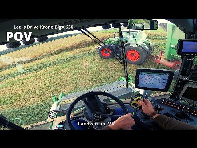 #POV Let`s Drive Krone BigX 630 beim Gras mit Fendt 936 Gen6