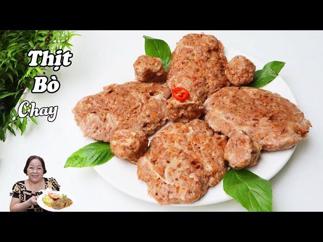 Cách làm THỊT BÒ CHAY cực dễ mà ngon - Vegetarian beef