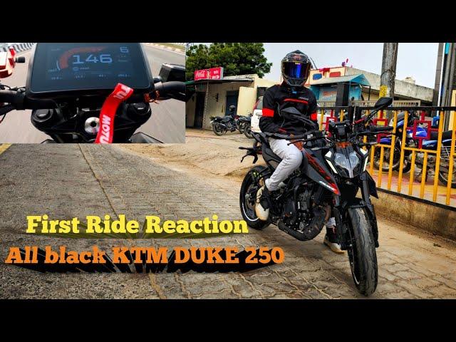 First ride review | Black DUKE 250 & top speed test #ktmduke250 #ktm