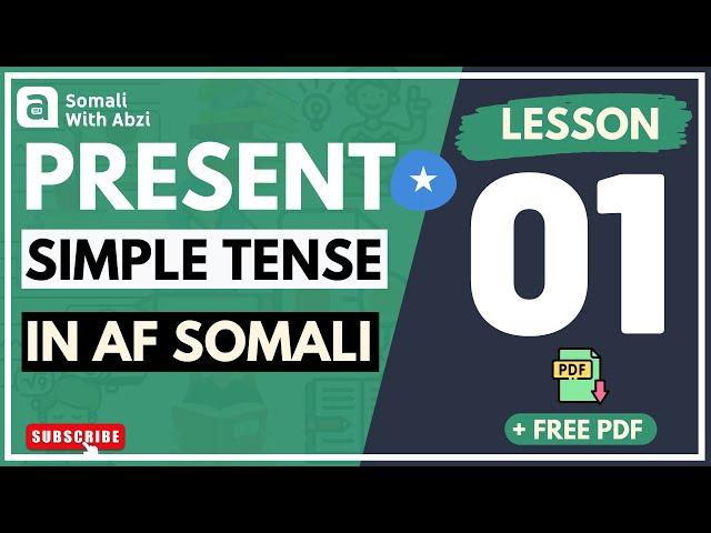 Present Simple tense - in af Somali - Lesson 01 | lSomali 