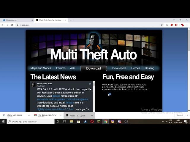 COMO BAIXAR E INSTALAR MTA ( MULTI THEFT AUTO ) ( ATUALIZADO 2019 )