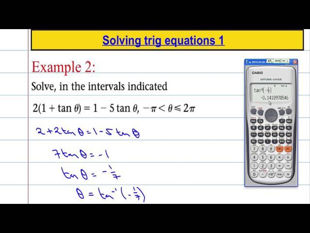 Core Maths: Solving trig equations 1