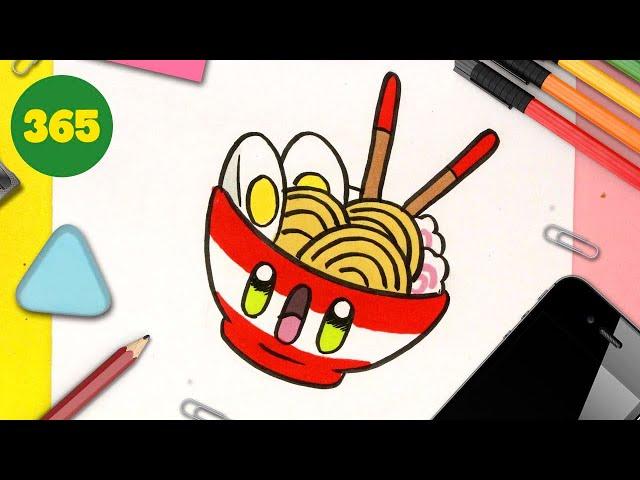 COME DISEGNARE RAMEN KAWAII PASSO PER PASSO