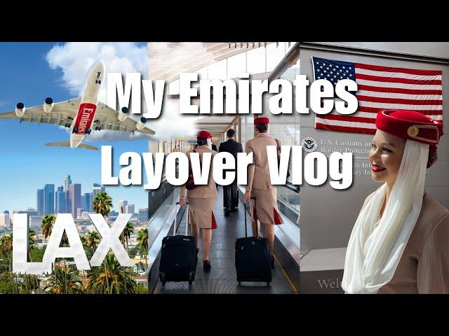 A day in the LIFE as EMIRATES Cabin Crew ️  50hr Layover | LA Vlog 