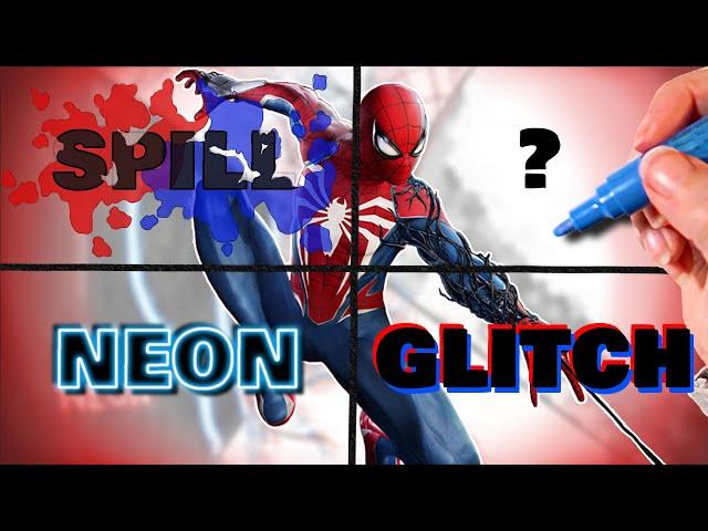 Drawing SPIDER-MAN 2 PS5 in 4 Different Art Styles!